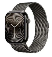Apple Watch Series 10 GPS+Cellular 46mm Bridlicovo šedé titánové telo - Bridlicovo šedý milánsky ťah (M/L) / 150-200 mm (MWYW3QC/A)