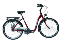 Městské kolo Kenzel AVENUE Classic 26"  + Přední košík jako dárek ZDARMA Barva: Bordó