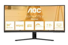 34" AOC CU34B3E čierna / VA / 3440x1440 / 21:9 / 4ms / 3500:1 / 300cd-m2 / HDMI + DP / VESA (CU34B3E)