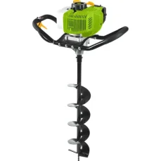 Fieldmann FZPV 5005-B / Benzínový zemný vrták / 52 cm3 / 1,45 kW / slimák 80x15 cm / 12,5 kg