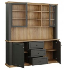 Forte Pontypool 183x202x43cm dub/šedá  (karton*5)