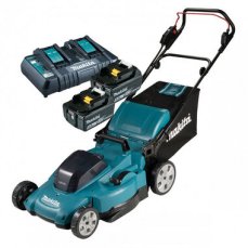 Makita DLM538Z / Aku Sekačka na trávu / 2x 18V / 3.000 ot-min / až 800 m2 / záběr 53 cm / koš 70 l / Bez aku (DLM538Z)