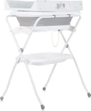 CHIPOLINO Vanička s přebalovací podložkou a stojanem Fiore Grey (SHVFI0241GY)