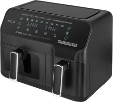 ECG AF 8300 Dual Fry čierna / Teplovzdušná fritéza / 2 hrnce / 2700 W / 8.3 L / 80–200 °C / 8 programov (100001916714)
