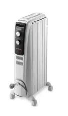 DeLonghi TRD40615 bílá / Elektrický olejový radiátor / 1500 W / 3 stupně ohřevu / kolečka / termostat (110612300)