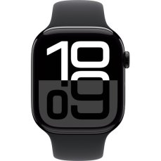 Apple Watch Series 10 46mm Klavírně černý hliník s černým sportovním řemínkem M/L