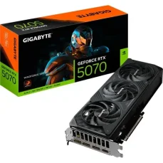 GIGABYTE RTX 5070 WINDFORCE SFF OC 12GB / 2325 - 2542 MHz / 12GB GDDR6 / 192-bit /  HDMI + 3x DP / 600W / (16) (GV-N5070WF3-12GD)