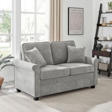 Autronic - Rozkládací pohovka s matrací, 2místná, potah manšestrová šedá látka - ASB-4170 GREY2
