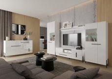 Halmar JUSTINE (F01) bílá/ bílá połisk ( MDF )