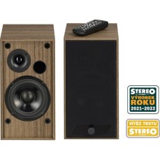 AQ M25 aktivní stereo reproduktory s BT hnědé