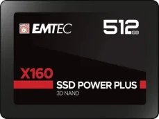 EMTEC Power Plus X160 512GB / 2.5" / SATA III / 3D TLC / R:520MBps / W:500MBps / MTBF 2mh / 3y (ECSSD512GNX160)