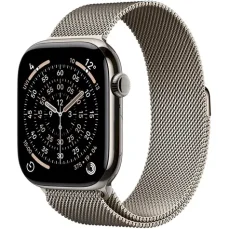 Apple Watch Series 11 GPS+Cellular 46mm Titanové telo - Prírodný milánsky ťah S/M / 130-180 mm (MFCY4MP/A)