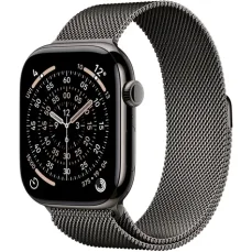 Apple Watch Series 11 GPS+Cellular 42mm Břidlicově šedé titanové tělo - Břidlicově šedý milánský tah / 130–180 mm (MF8U4MP/A)