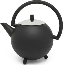Bredemeijer Saturn Kanvička na čaj čierno-chrómová / 1.2 l / nerez (111003)