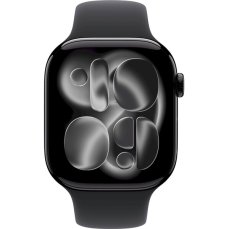 Apple Watch Series 11 Cellular (46mm) Klavírně černý hliník s černým sportovním řemínkem S/M