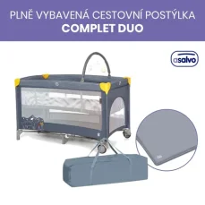 Asalvo COMPLET DUO cestovní postýlka s druhým dnem a hrazdičkou, puppy (AS22264)
