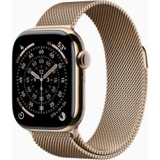 Apple Watch Series 11 Cellular (42mm) Zlatý titan se zlatým milánským tahem
