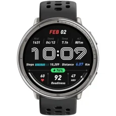 Amazfit Active 2 Round čierno-strieborná / múdre hodinky / 1.32" AMOLED / 5ATM / BT 5.2 / GPS (10591)