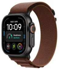 Apple Watch Ultra 4 GPS+Cellular 49mm Čierne titánové telo - Burgundsky červený alpský ťah L/165-210 mm (MJC24QC/A)