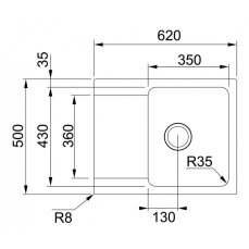drez kuchynský FRANKE Tectonite OID 611-62 biely 1140288566