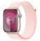 Apple Watch Series 9 GPS 45mm Ružové hliníkové telo - Svetloružový prevliekací remienok / 140-245 mm (MR9J3QC/A)