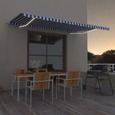 Ručně zatahovací markýza s LED světlem 500x350 cm Dekorhome