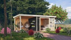 Dřevěný zahradní domek KERKO 6 s přístavkem 240 Lanitplast