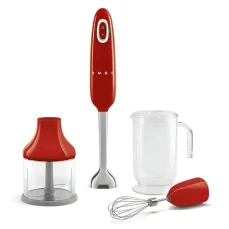 Smeg HBF03RDEU červená / Ruční mixér / 700 W / Turbo / Nádoba 1,4 l / Sekáček (HBF03RDEU)