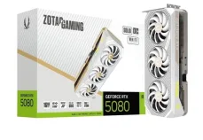 ZOTAC GAMING RTX 5080 Solid OC White 16GB / 2640MHz / 16GB GDDR7 / 256-bit / 1x HDMI + 3x DP / 850W (16) (ZT-B50800Q-10P)