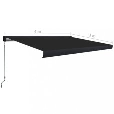 Kazetová markýza s ručním ovládáním 400x300 cm Dekorhome