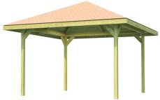 Dřevěný zahradní altán 651 (3,8x3,8m) Weka
