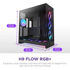 NZXT H9 Flow RGB+ černá
