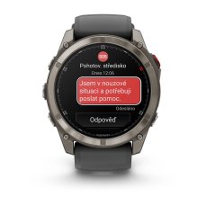 Garmin fenix 8 Pro 51mm, AMOLED, Sapphire,Titanium, Gray/Black Sport Band