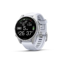 Garmin fenix® 8 – 43 mm, AMOLED, SIlver/Whitestone, silikonový řemínek