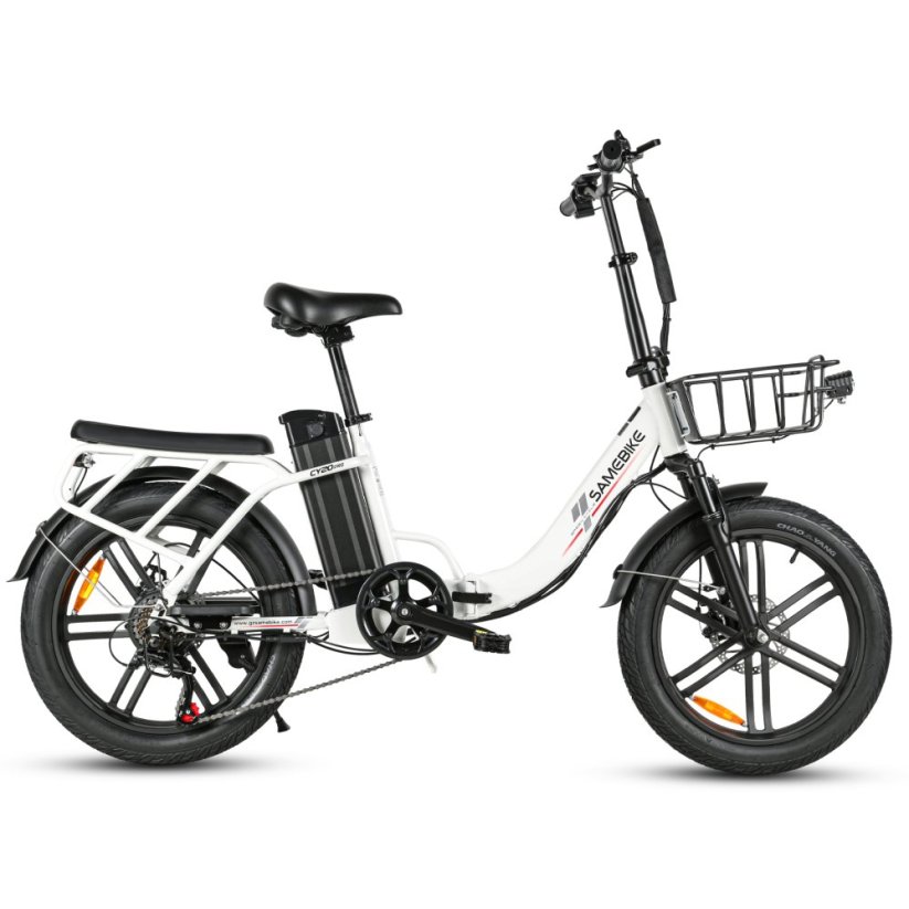 Elektrický bicykel SAMEBIKE  CY20 Pro Farba: Biela