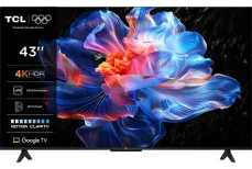 43" TCL 43P6K titanová / Televize / 4K UHD / Google TV / Wi-Fi / BT / HDMI / 20W repro