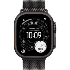 Apple Watch Ultra 3 (2025) 49mm Černý titan s černým titanovým milánským tahem S