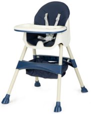 ECOTOYS Jedálenská stolička 2v1 modrá / od 6 mesiacov (HC-823 BLUE)