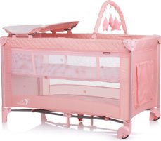 CHIPOLINO Cestovní postýlka s přebalovací podložkou Luna Flamingo (KOSILU245FL)