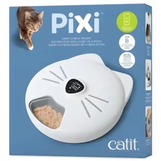 Catit Pixi SMART biela / Automatický dávkovač kŕmenia / 6 dávok denne / Wi-Fi / LCD displej / 1,02 l (103-43754)
