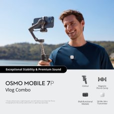 DJI Osmo Mobile 7P Vlog Combo (DJI Mic Mini Transmitter Arctic White) (CP.OS.00000401.02-MC-CB-W)