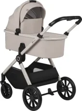 LIONELO Kočárek kombinovaný Layla 3v1 Beige Sand / hliníkový rám / autosedačka 0-13 kg / UV50+ stříška (LO-LAYLA 3IN1 BEIGE SAND)