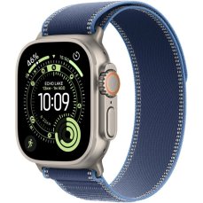 Apple Watch Ultra 3 (2025) 49mm Prírodný titán s modrým/jasne modrým trailovým ťahom S/M