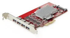 StarTech PCIe karta 4X USB-A / Radič USB / PCIe 3.0 / USB 3.2 Gen 2 10 Gbps / ASMedia chipset (P10Q4A-USB-CARD)