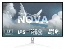 32" Arozzi Nova 32T2K180 biela / Monitor / IPS / QHD 2560x1440 / 180Hz / 1ms / 2x HDMI + DP (AZ-NO-32T2K180-WT)