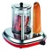 Guzzanti GZ 460 stříbrná-červená / Hotdogovač / 420 W / termostat / 30 - 100°C / 2 kovové trny na pečivo (GZ 460)
