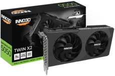 Inno3D GeForce RTX 5050 TWIN X2 8GB / 2572MHz / 8GB GDDR6 / 128-bit / 1x HDMI + 3x DP / 550W (8) (N50502-08D6-174071N)