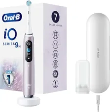 Oral-B iO Series 9 Rose Quartz / Elektrická zubná kefka / magnetické iO / 7 režimov / AI / OLED (iO Series Rose Quartz)
