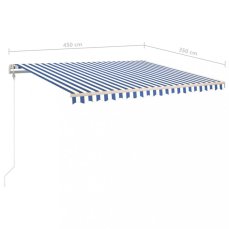 Ručně zatahovací markýza se sloupky 450x350 cm Dekorhome