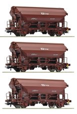 Roco 3 dílná sada: Výsypné vagóny s otočnou střechou ČD Cargo - 6600078